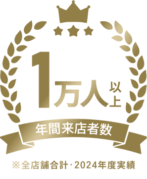 年間来店者数 1万人以上 ※全店舗合計・2024年度実績